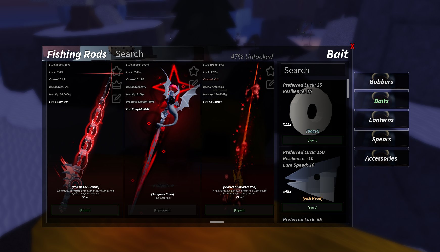 【FAT ACCOUNT】✨💗 Very well-rolled in Fisch and 99 nights + 1.000 robuxes💗✨ DESCRIPTION💗 Slide 4